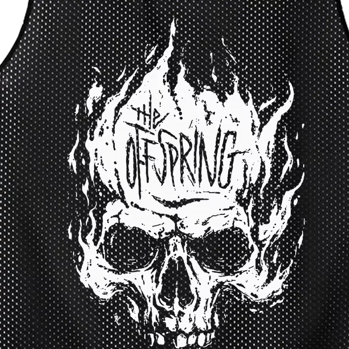 The Offspring White Skull Logo Mesh Reversible Basketball Jersey Tank