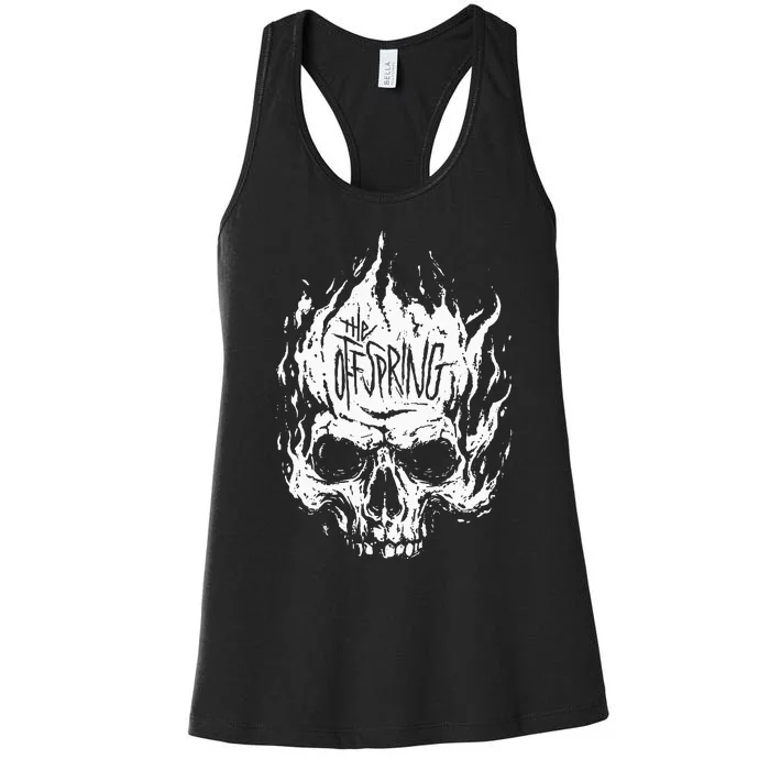 The Offspring White Skull Logo Women's Racerback Tank