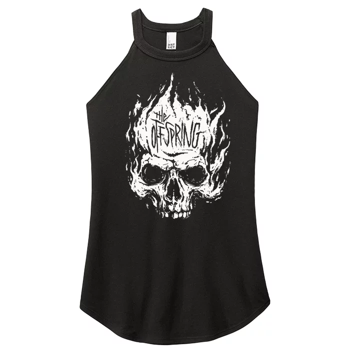 The Offspring White Skull Logo Women’s Perfect Tri Rocker Tank