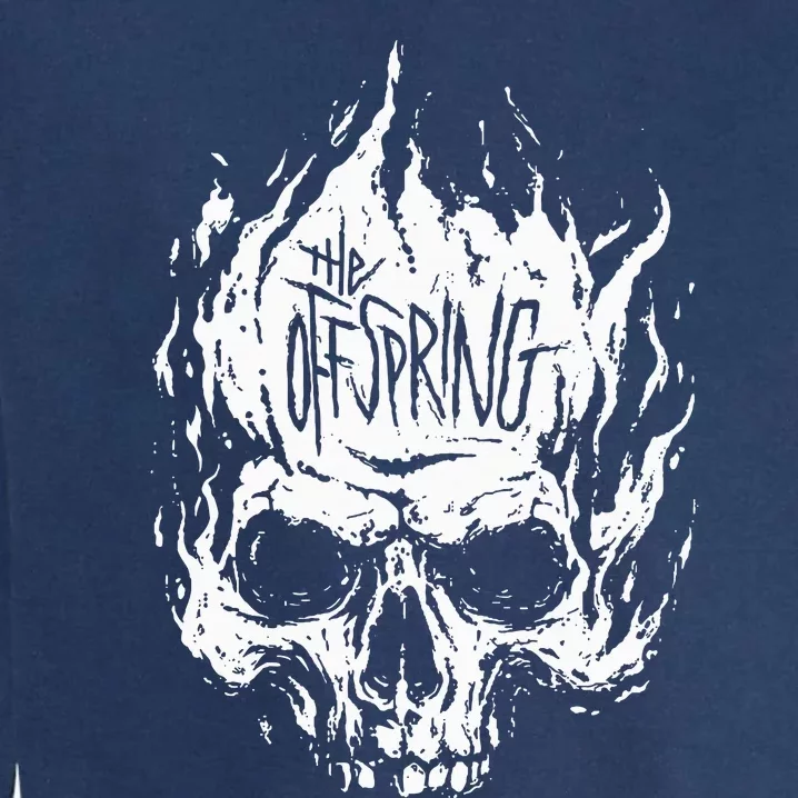 The Offspring White Skull Logo Garment-Dyed Sweatshirt