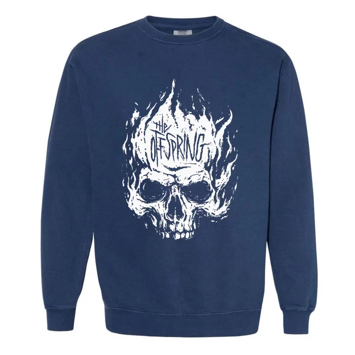 The Offspring White Skull Logo Garment-Dyed Sweatshirt