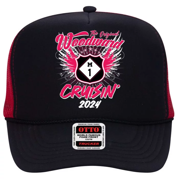 The Original Woodward Ave M1 Cruisin Wings High Crown Mesh Trucker Hat