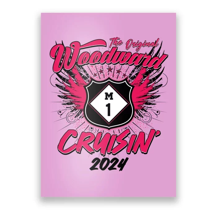 The Original Woodward Ave M1 Cruisin Wings Poster