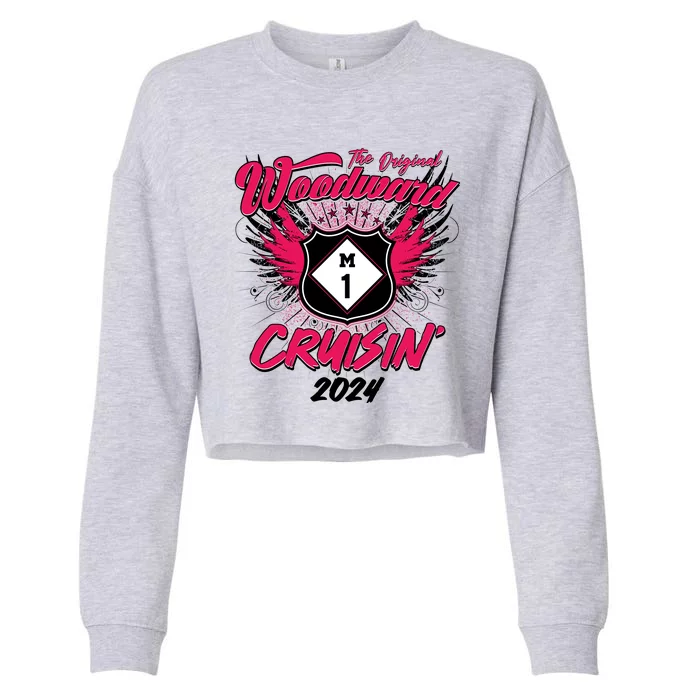 The Original Woodward Ave M1 Cruisin Wings Cropped Pullover Crew