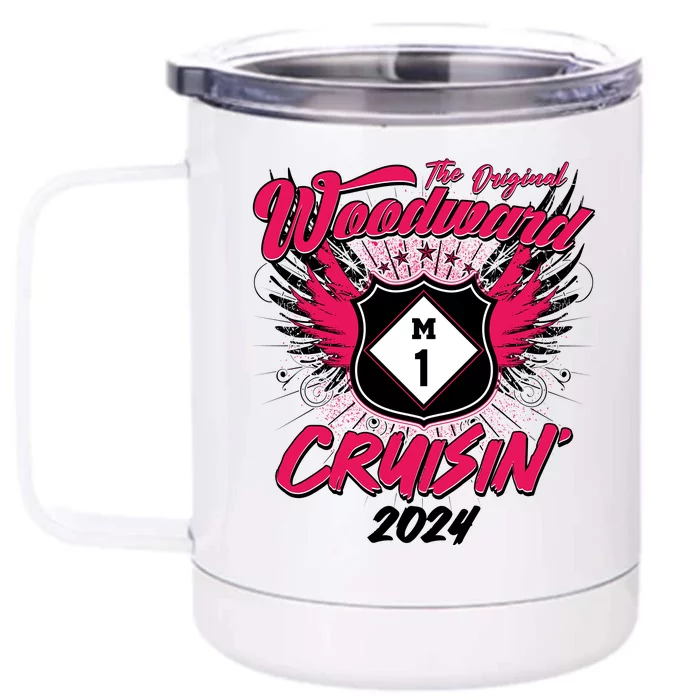 The Original Woodward Ave M1 Cruisin Wings Front & Back 12oz Stainless Steel Tumbler Cup