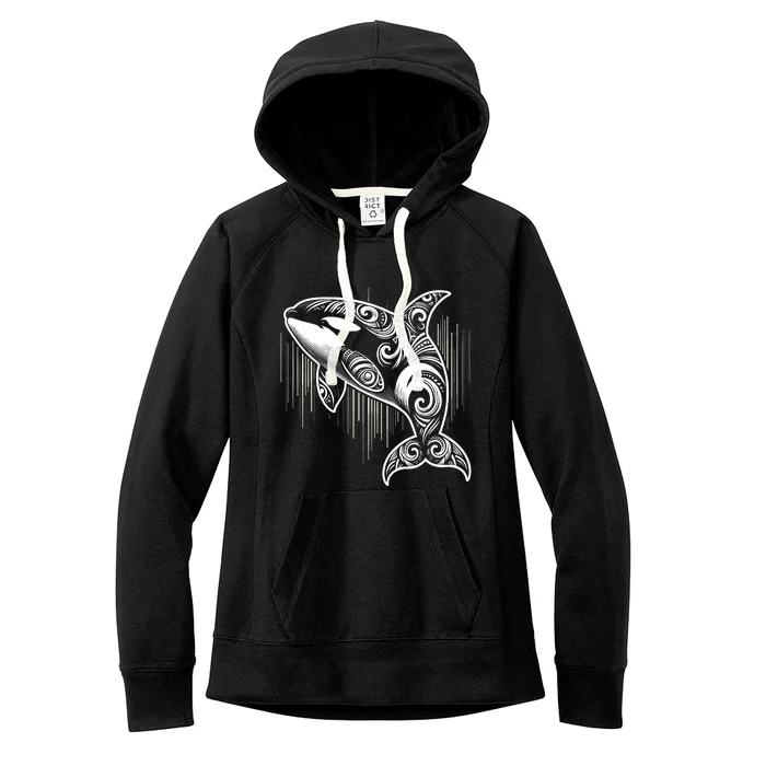 Tribal Orca | (Xs 6xl+) | Graphic Women's Fleece Hoodie