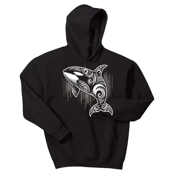 Tribal Orca | (Xs 6xl+) | Graphic Kids Hoodie