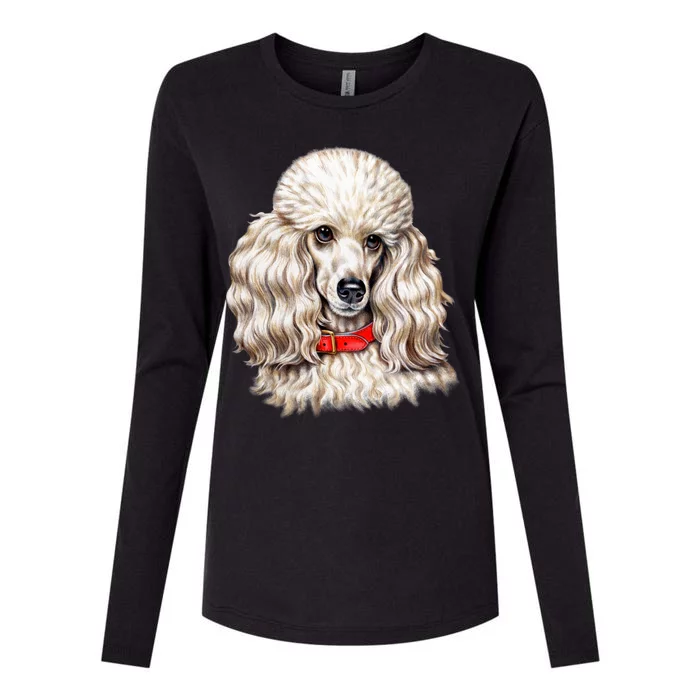 Toy Poodle Womens Cotton Relaxed Long Sleeve T-Shirt