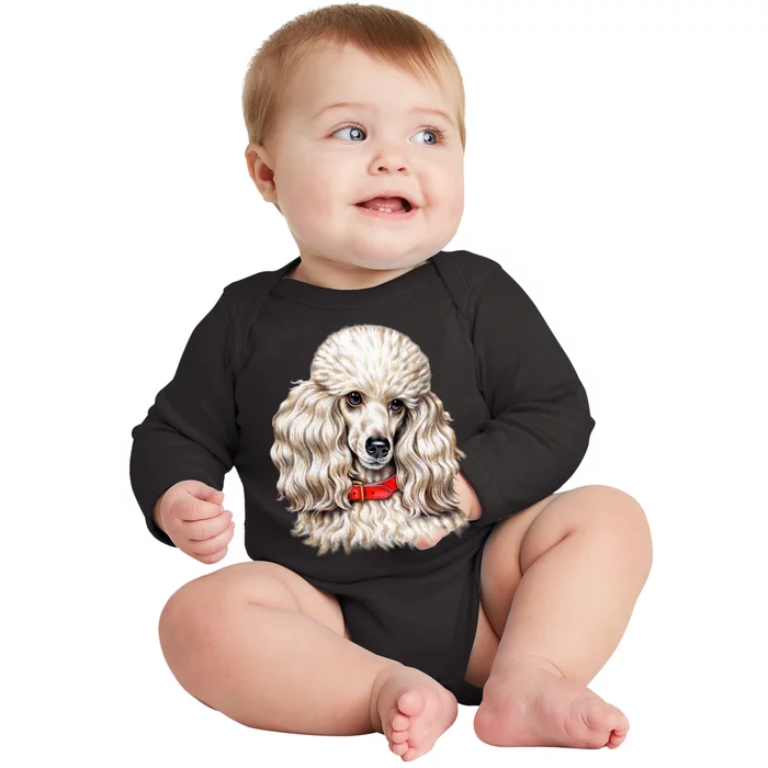 Toy Poodle Baby Long Sleeve Bodysuit