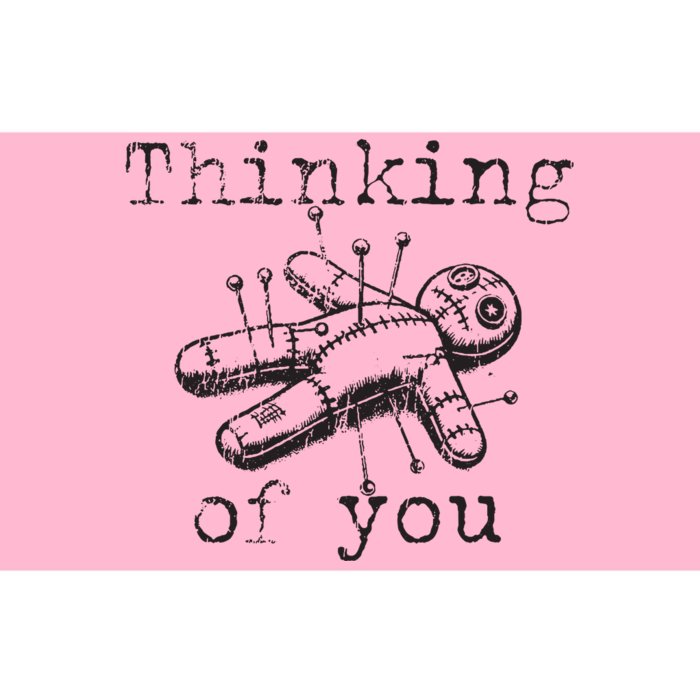 Thinking Of You Funny Vintage Voodoo Doll Bumper Sticker