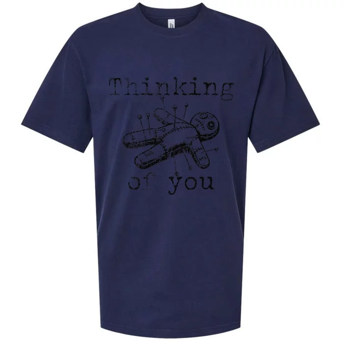 Thinking Of You Funny Vintage Voodoo Doll Gift Sueded Cloud Jersey T-Shirt