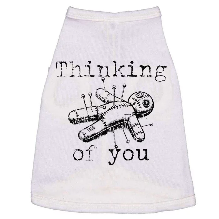 Thinking Of You Funny Vintage Voodoo Doll Gift Doggie Tank