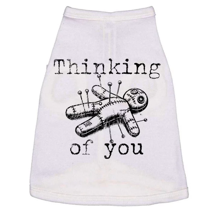 Thinking Of You Funny Vintage Voodoo Doll Doggie Tank