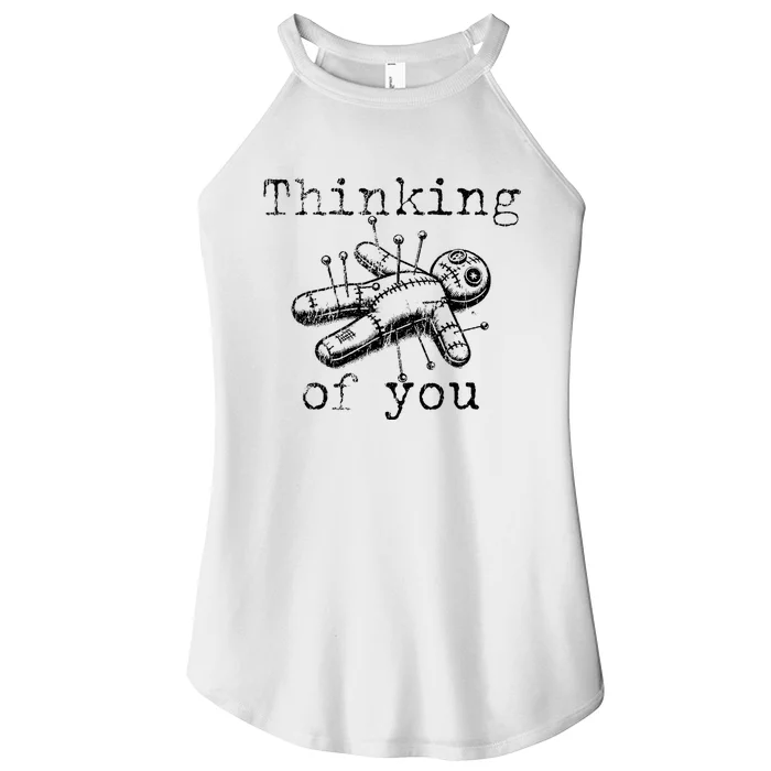 Thinking Of You Funny Vintage Voodoo Doll Women’s Perfect Tri Rocker Tank