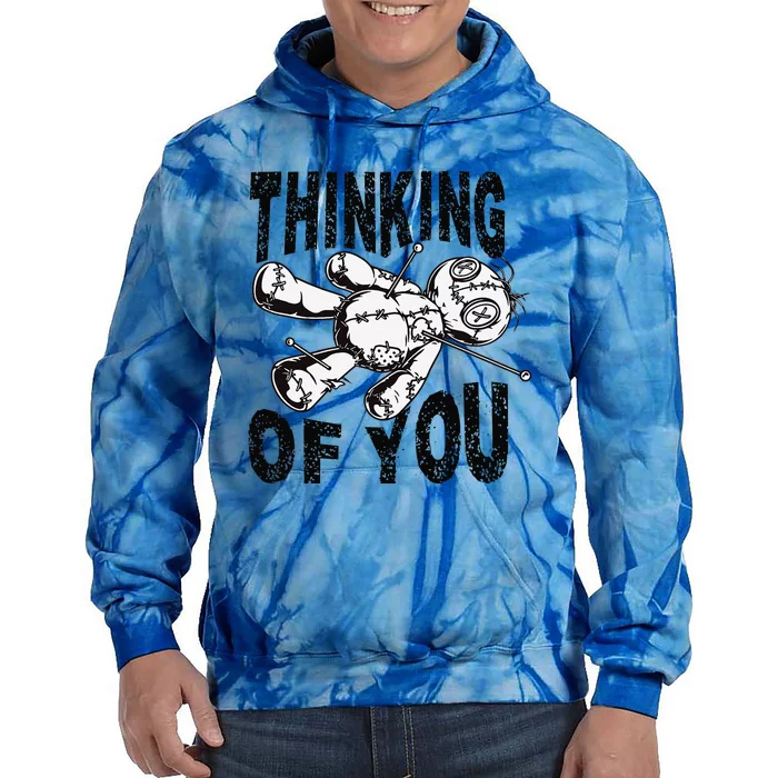 Thinking Of You Voodoo Doll Funny Halloween 2024 Gift Tie Dye Hoodie