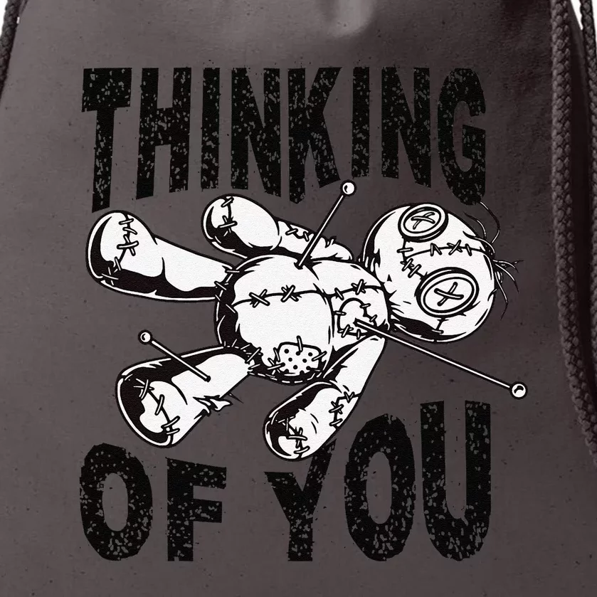 Thinking Of You Voodoo Doll Funny Halloween 2024 Gift Drawstring Bag