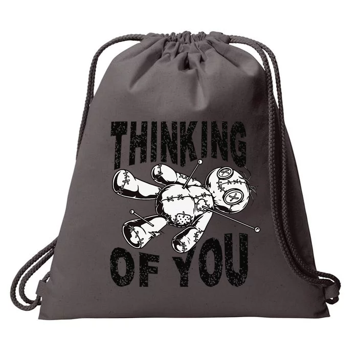 Thinking Of You Voodoo Doll Funny Halloween 2024 Gift Drawstring Bag