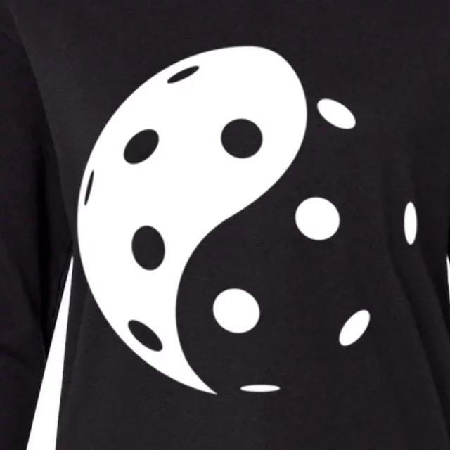 The Original Yin Yang Pickleball Great Gift Womens Cotton Relaxed Long Sleeve T-Shirt