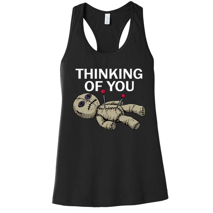 Thinking Of You Voodoo Doll Women's Racerback Tank