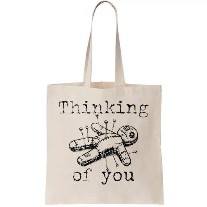 Thinking Of You Funny Vintage Voodoo Doll Tote Bag