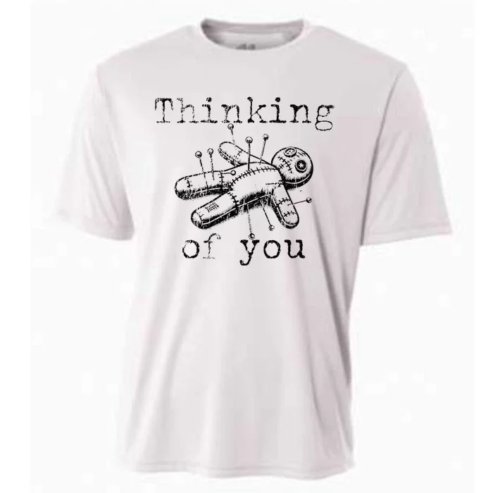 Thinking Of You Funny Vintage Voodoo Doll Cooling Performance Crew T-Shirt