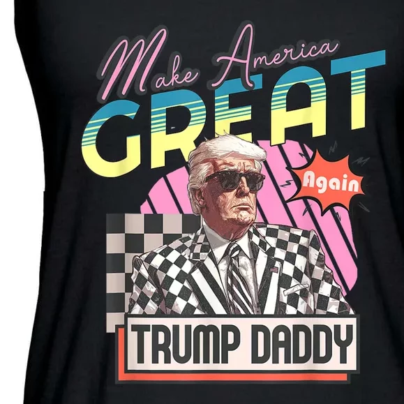 Trump Pink 2024 Funny Trump Take America Back Daddys Home Gift Ladies Essential Flowy Tank