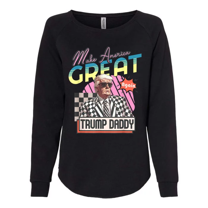 Trump Pink 2024 Funny Trump Take America Back Daddys Home Gift Womens California Wash Sweatshirt