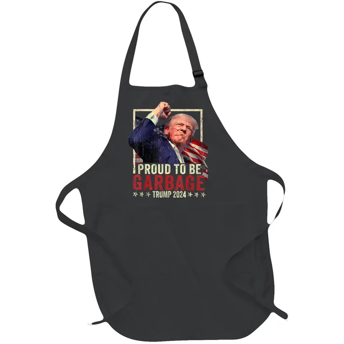 Trump President 2024 Election Proud To Be Garbage Full-Length Apron With Pocket