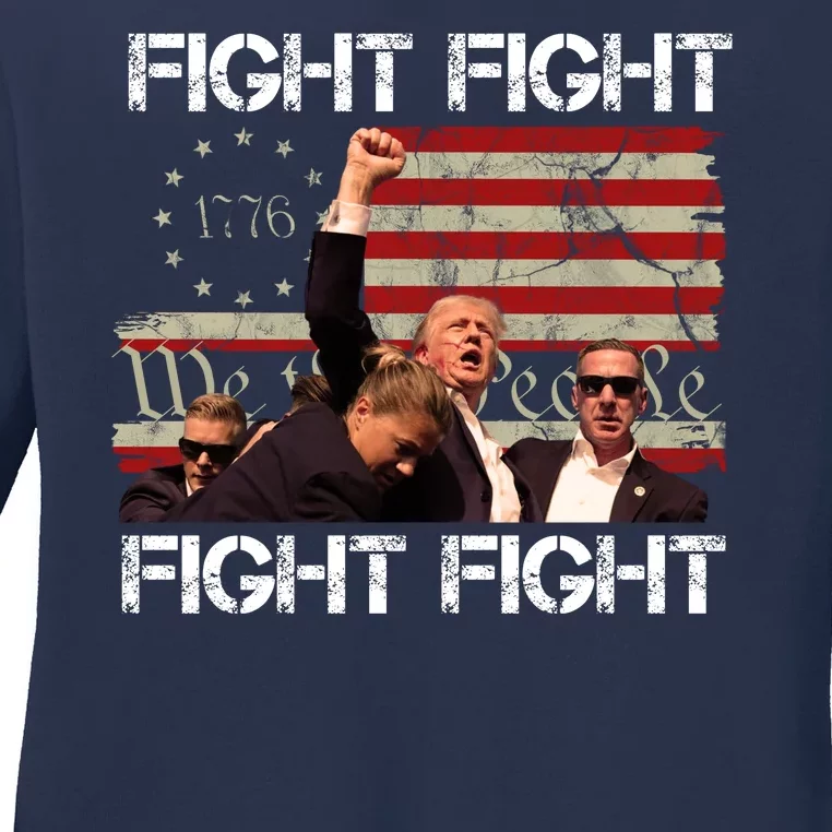 Trump Pennsylvania 2024 Fight We The People Ladies Long Sleeve Shirt