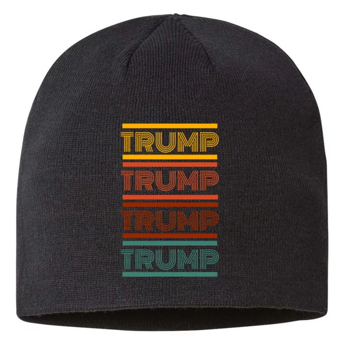 Trump President 2024 Funny Retro Vintage 8 1/2in Sustainable Knit Beanie