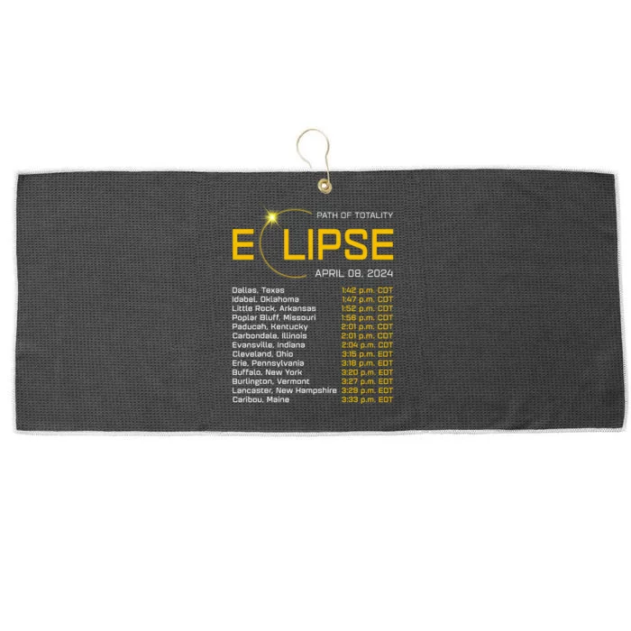 Totality Path 2024 Eclipse Map Total Eclipse Astronomy Large Microfiber Waffle Golf Towel