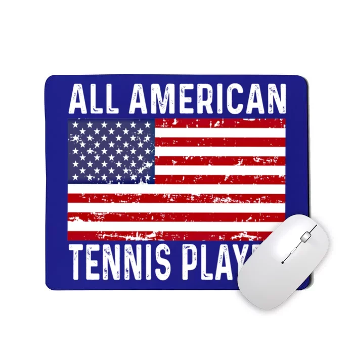 Tennis Player 4th Fourth Of July All American Flag Usa Gift Mousepad