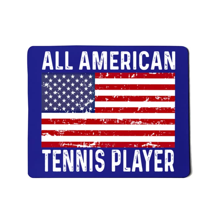 Tennis Player 4th Fourth Of July All American Flag Usa Gift Mousepad