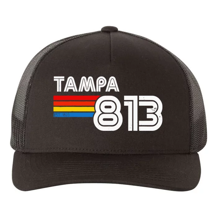 Tampa Proud 813 State Of Florida Est 1823 Vintage Yupoong Adult 5-Panel Trucker Hat