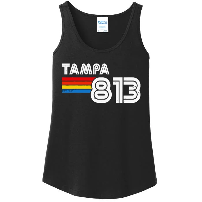 Tampa Proud 813 State Of Florida Est 1823 Vintage Ladies Essential Tank