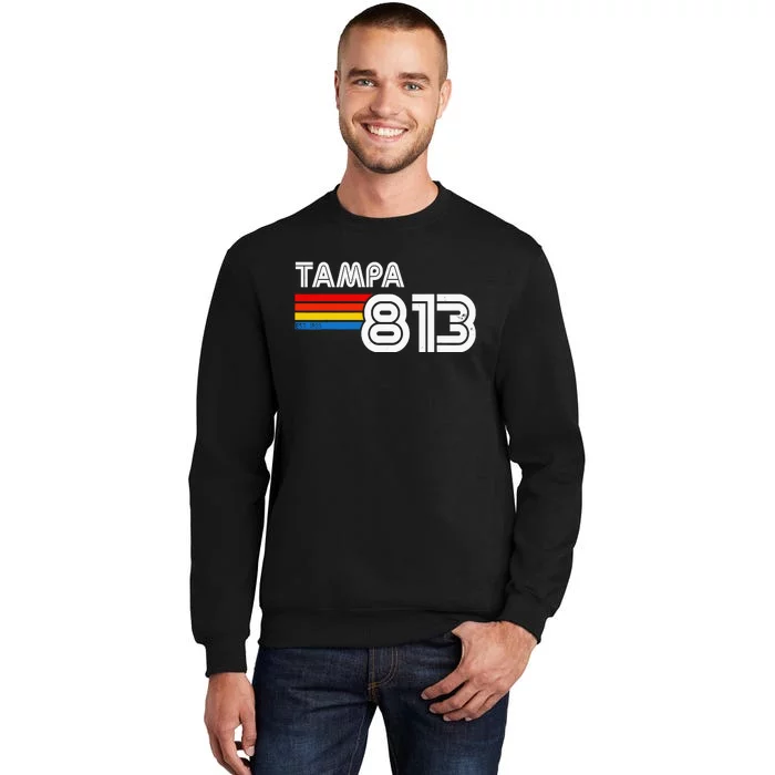 Tampa Proud 813 State Of Florida Est 1823 Vintage Tall Sweatshirt