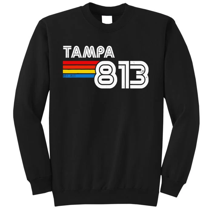 Tampa Proud 813 State Of Florida Est 1823 Vintage Tall Sweatshirt