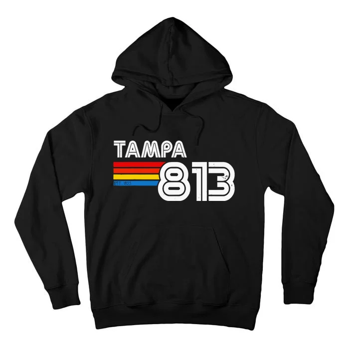 Tampa Proud 813 State Of Florida Est 1823 Vintage Tall Hoodie