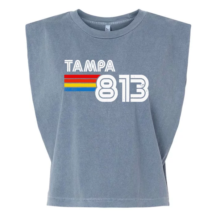 Tampa Proud 813 State Of Florida Est 1823 Vintage Garment-Dyed Women's Muscle Tee