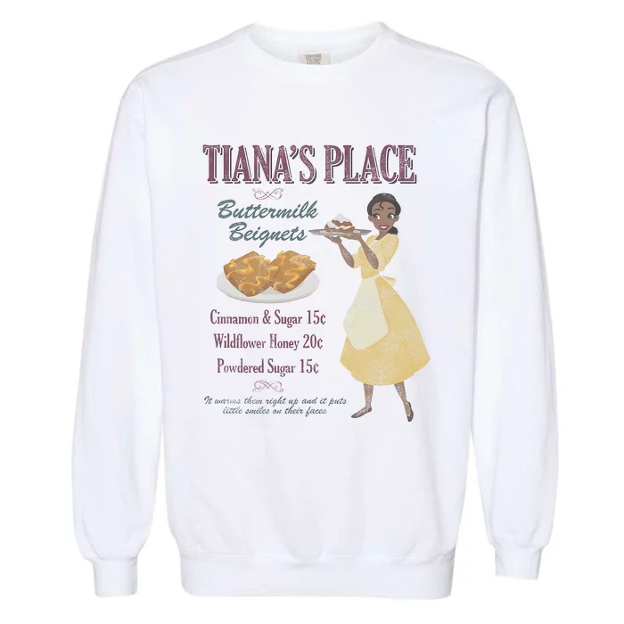 The Princess And The Frog Tianas Place Advertisement Garment-Dyed Sweatshirt