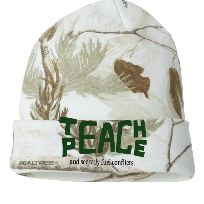 Teach Peace And Secretly Fuel Conflicts Kati - 12in Camo Beanie