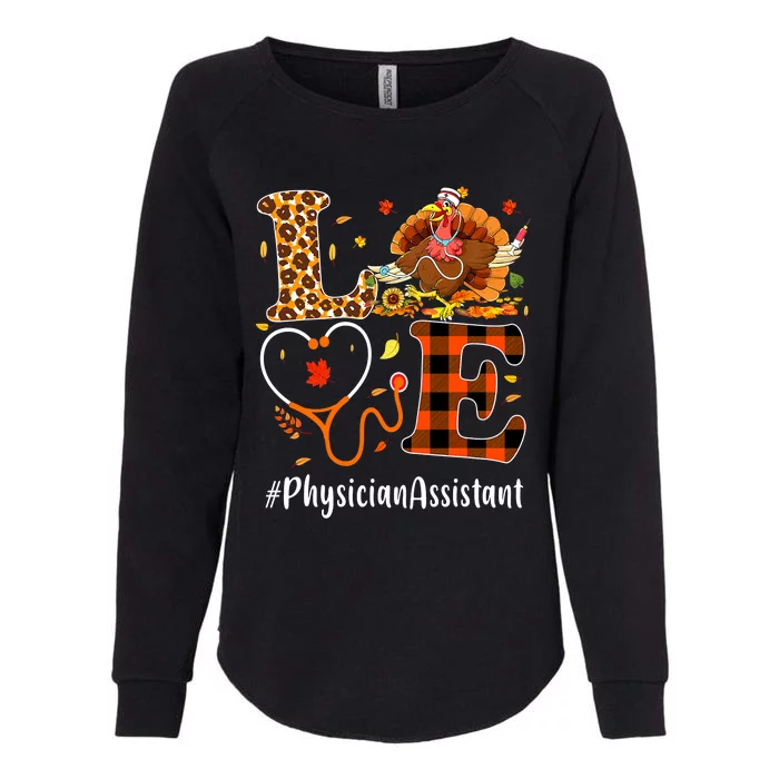 Thanksgiving Physician Assistant Love Thanksgiving Leopard Womens California Wash Sweatshirt