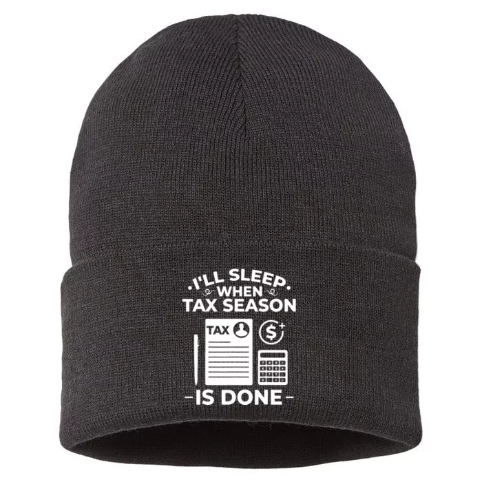 Tax Preparer Accounting Humor Tax Payer Accountant Sustainable Knit Beanie