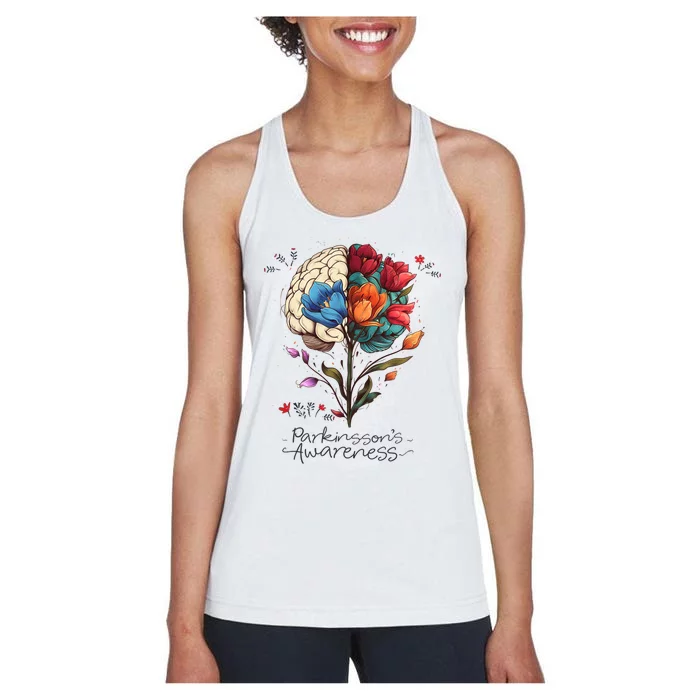 Tulip ParkinsonS Awareness Parkinson April Month Women's Racerback Tank