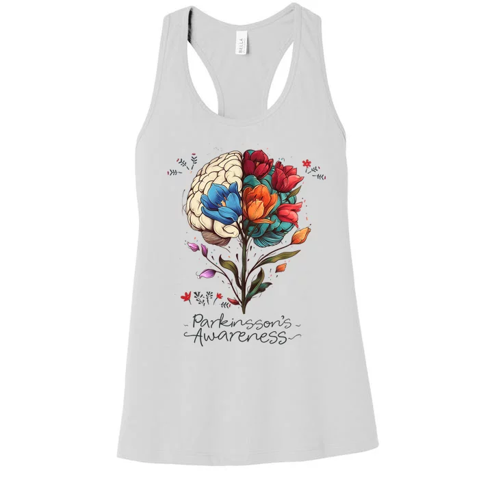 Tulip ParkinsonS Awareness Parkinson April Month Women's Racerback Tank