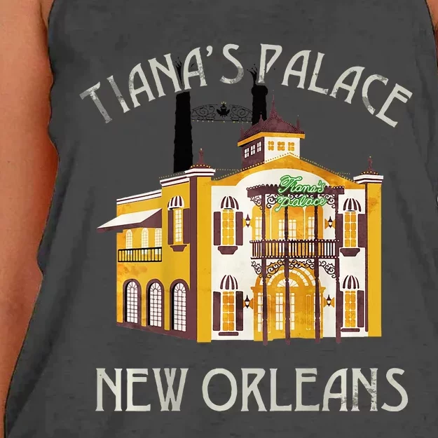 The Princess And The Frog Tianas Palace New Orleans Women's Knotted Racerback Tank