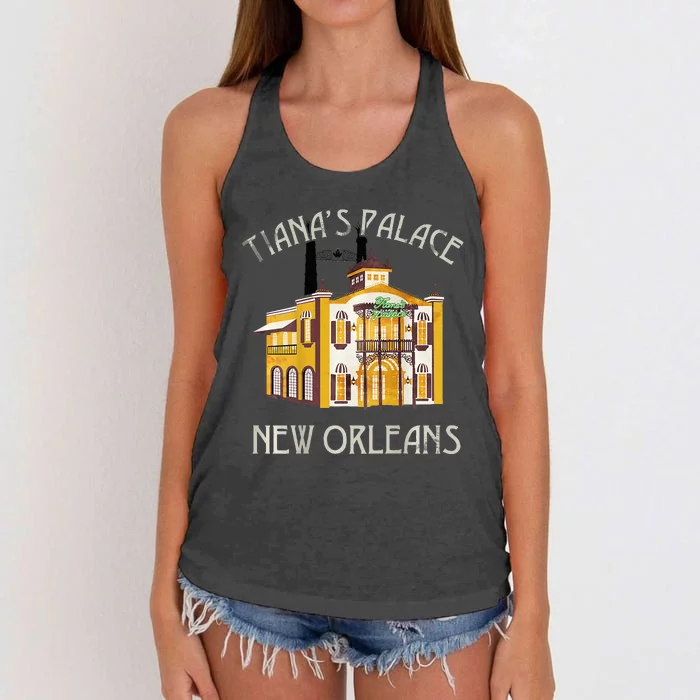 The Princess And The Frog Tianas Palace New Orleans Women's Knotted Racerback Tank