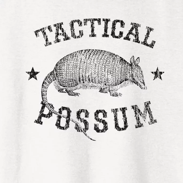 Tactical Possum Armadillo Animal Pun Texas Funny Women's Crop Top Tee