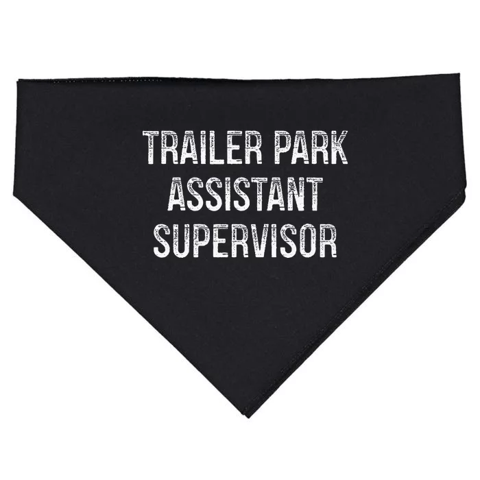 Trailer Park Assistant Supervisor Vintage Style USA-Made Doggie Bandana