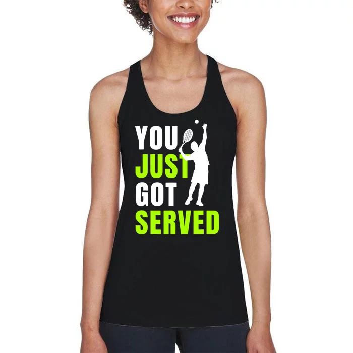 Tennis Player And Coach Funny Quote | Sporty Women's Racerback Tank